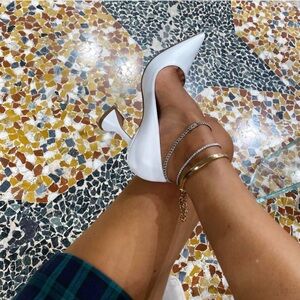 Amina Muaddi White Heels